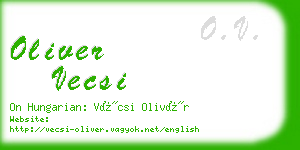 oliver vecsi business card